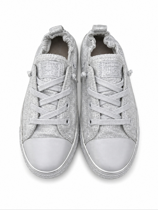 Converse Shoes - Converse All Star Chuck Taylor Shoreline Silver Glitter Low Sneakers Sz 5 Trendy